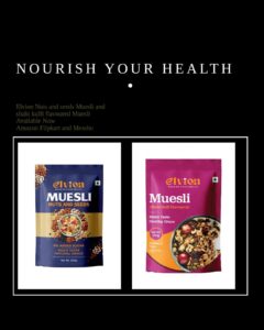 ELVION Shahi Kulfi Flavoured Muesli 450g Healthy Breakfast Cereal with Oats Nuts and Seeds